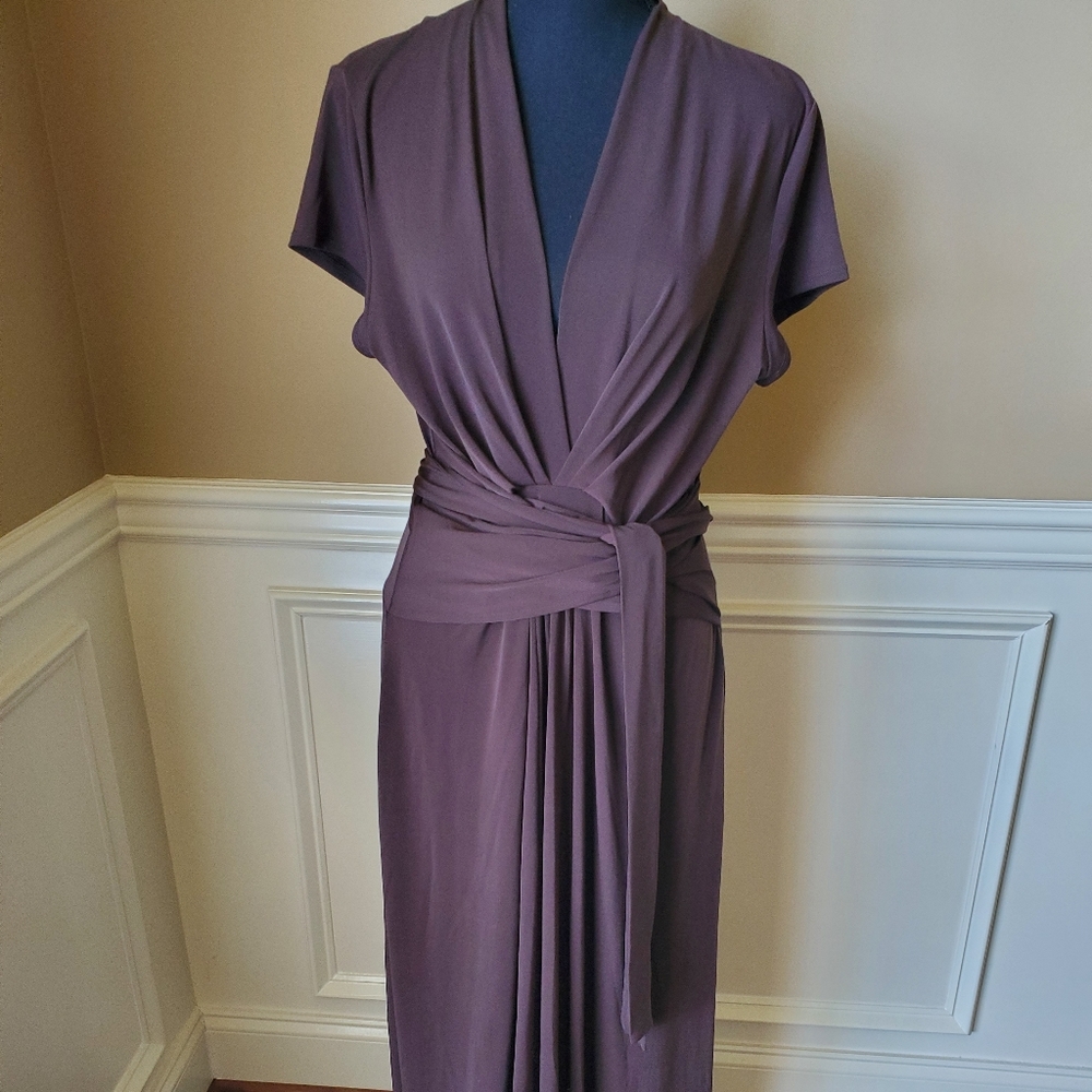 Michael Kors high-low maxi dress size 16 Brown